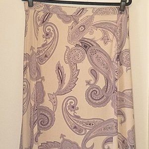Avenue Purple Paisley Skirt